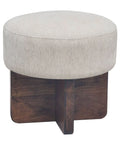Francesca Oatmeal Fabric Stool-1
