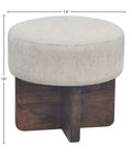 Francesca Oatmeal Fabric Stool-3