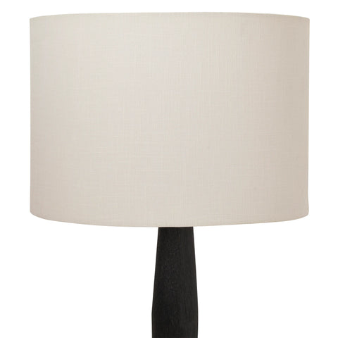 Francine Matte Black Mango Wood Floor Lamp -2