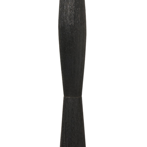 Francine Matte Black Mango Wood Floor Lamp -3
