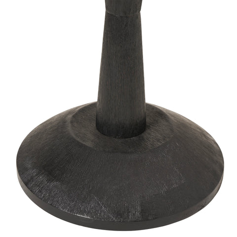 Francine Matte Black Mango Wood Floor Lamp -4