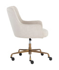 Franklin Beige Linen Swivel Office Chair -3