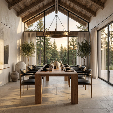 Freedom Solid Elm Wood Dining Table