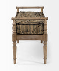 Fullerton II Striped Jute Bench-2