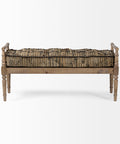 Fullerton II Striped Jute Bench-3