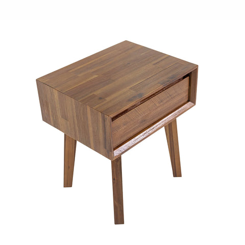 Gia One Drawer Pecan - Nightstand LH