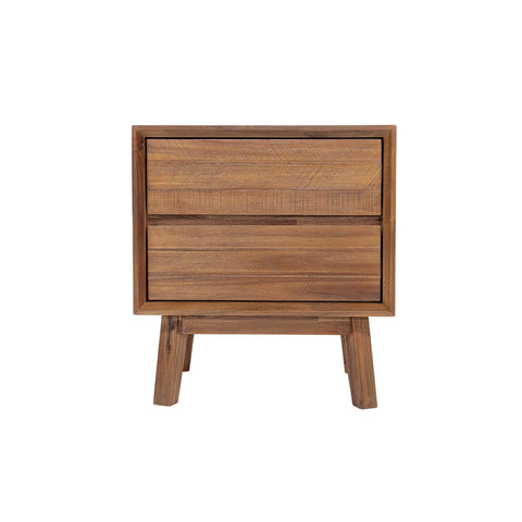 Gia Two Drawer Pecan - Nightstand LH