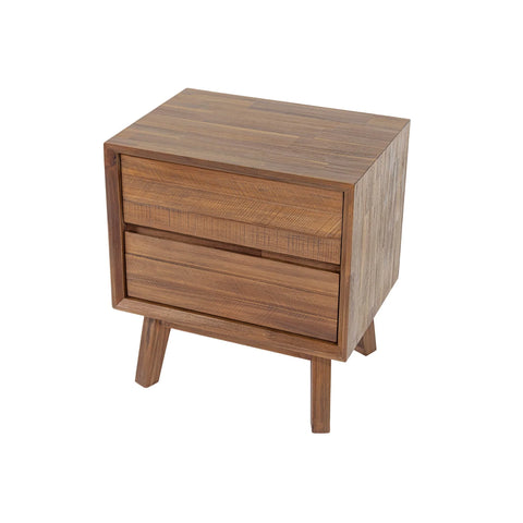 Gia Two Drawer Pecan - Nightstand LH