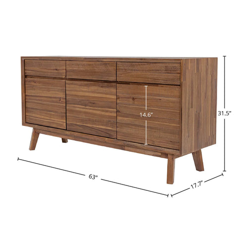 Gia Warm Pecan - Sideboard LH