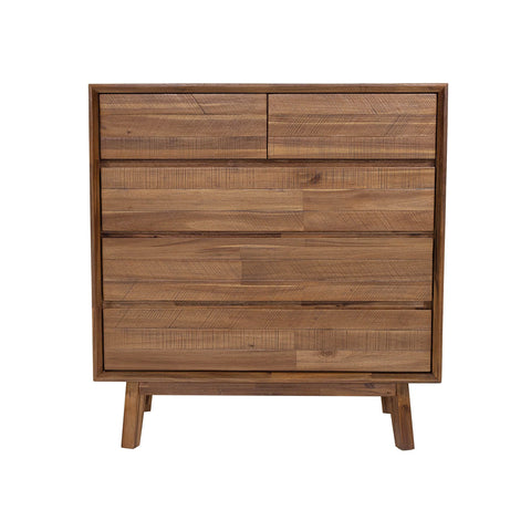 Gia Pecan Five Drawer - Dresser LH