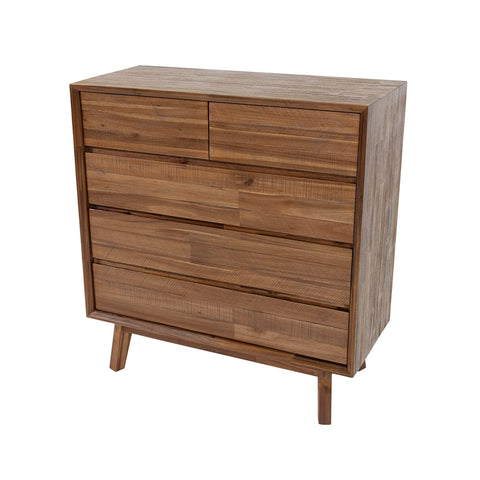 Gia Pecan Five Drawer - Dresser LH