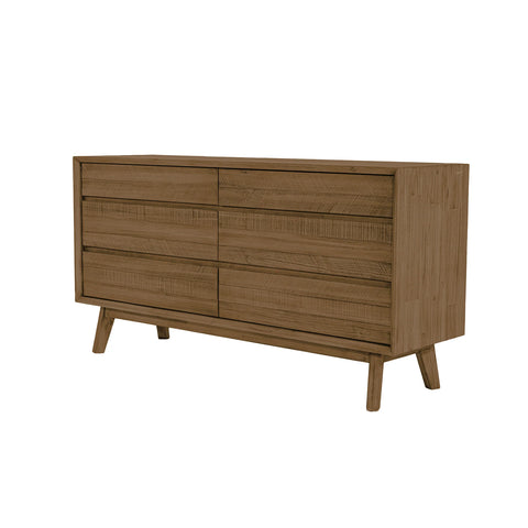 Gia Pecan Six Drawer - Dresser LH