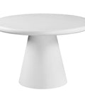 Galio White Cement Round Dining Table-1