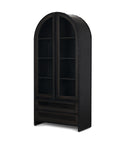 Gehry Dark Brown Metal and Mango Wood Display Cabinet -3