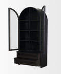 Gehry Dark Brown Metal and Mango Wood Display Cabinet -5