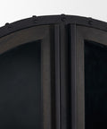 Gehry Dark Brown Metal and Mango Wood Display Cabinet -6