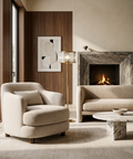 Generation Beige Fabric Accent Chair
