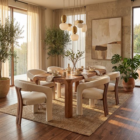 Genesis Solid Mango Wood Dining Table