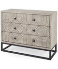 Genevieve I Light Brown 3-Drawer Accent Cabinet-1