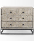 Genevieve I Light Brown 3-Drawer Accent Cabinet-2