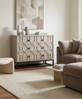 Genevieve I Light Brown 3-Drawer Accent Cabinet