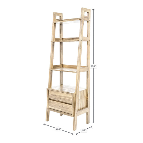 Gia Driftwood Solid Acacia Wood Modular Bookcase-7