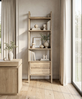 Gia Driftwood Solid Acacia Wood Modular Bookcase