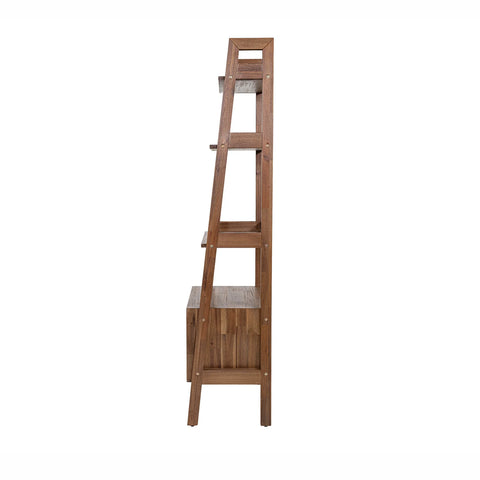Gia Pecan Solid Acacia Wood Modular Bookcase-4