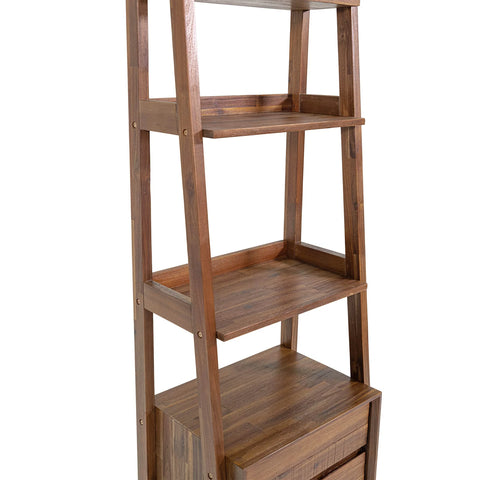 Gia Pecan Solid Acacia Wood Modular Bookcase-6