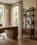 Gia Pecan Solid Acacia Wood Modular Bookcase
