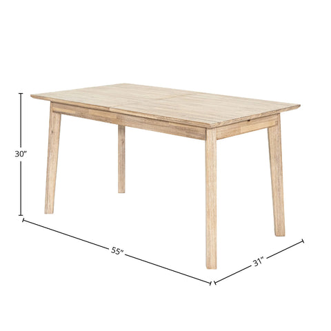Gia Solid Acacia Extendable Dining Table-3