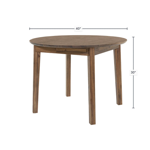 Gia Solid Acacia Wood Round Dining Table-7
