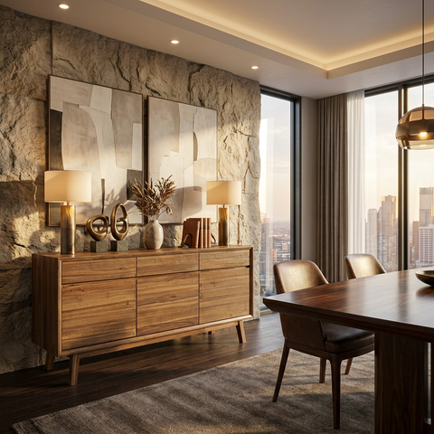 solid wood sideboard cabinet