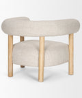 Gianna Oatmeal Fabric Open Back Accent Chair -5