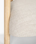 Gianna Oatmeal Fabric Open Back Accent Chair -7