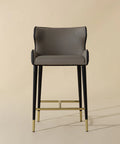 Gianni Black Modern Faux Leather Counter Stool -5