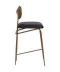 Gibson Black Modern Leather Counter Stool-4