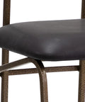 Gibson Black Modern Leather Counter Stool-6