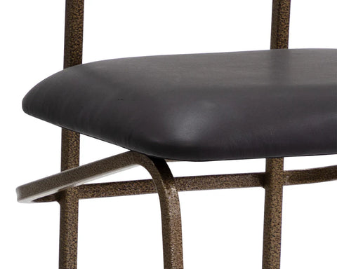 Gibson Black Modern Leather Counter Stool-6