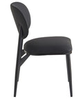 Gideon Black Modern Faux Leather Dining Chair -3