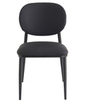 Gideon Black Modern Faux Leather Dining Chair -4