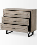 Giselle I Light Brown 3-Drawer Accent Cabinet -2