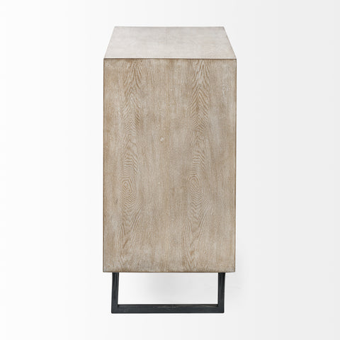 Giselle I Light Brown 3-Drawer Accent Cabinet -3