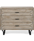 Giselle I Light Brown 3-Drawer Accent Cabinet -4