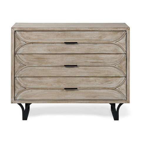 Giselle I Light Brown 3-Drawer Accent Cabinet -4