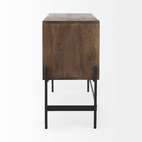 Glenn Dark Brown Mango Wood Accent Cabinet -2