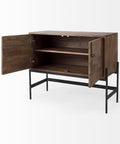 Glenn Dark Brown Mango Wood Accent Cabinet -3