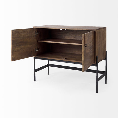 Glenn Dark Brown Mango Wood Accent Cabinet -3