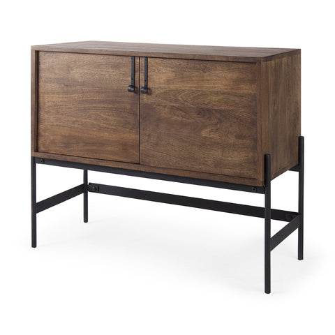 Glenn Dark Brown Mango Wood Accent Cabinet -56