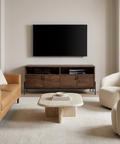 Glenn IV Dark Brown Mango Wood Media Console 